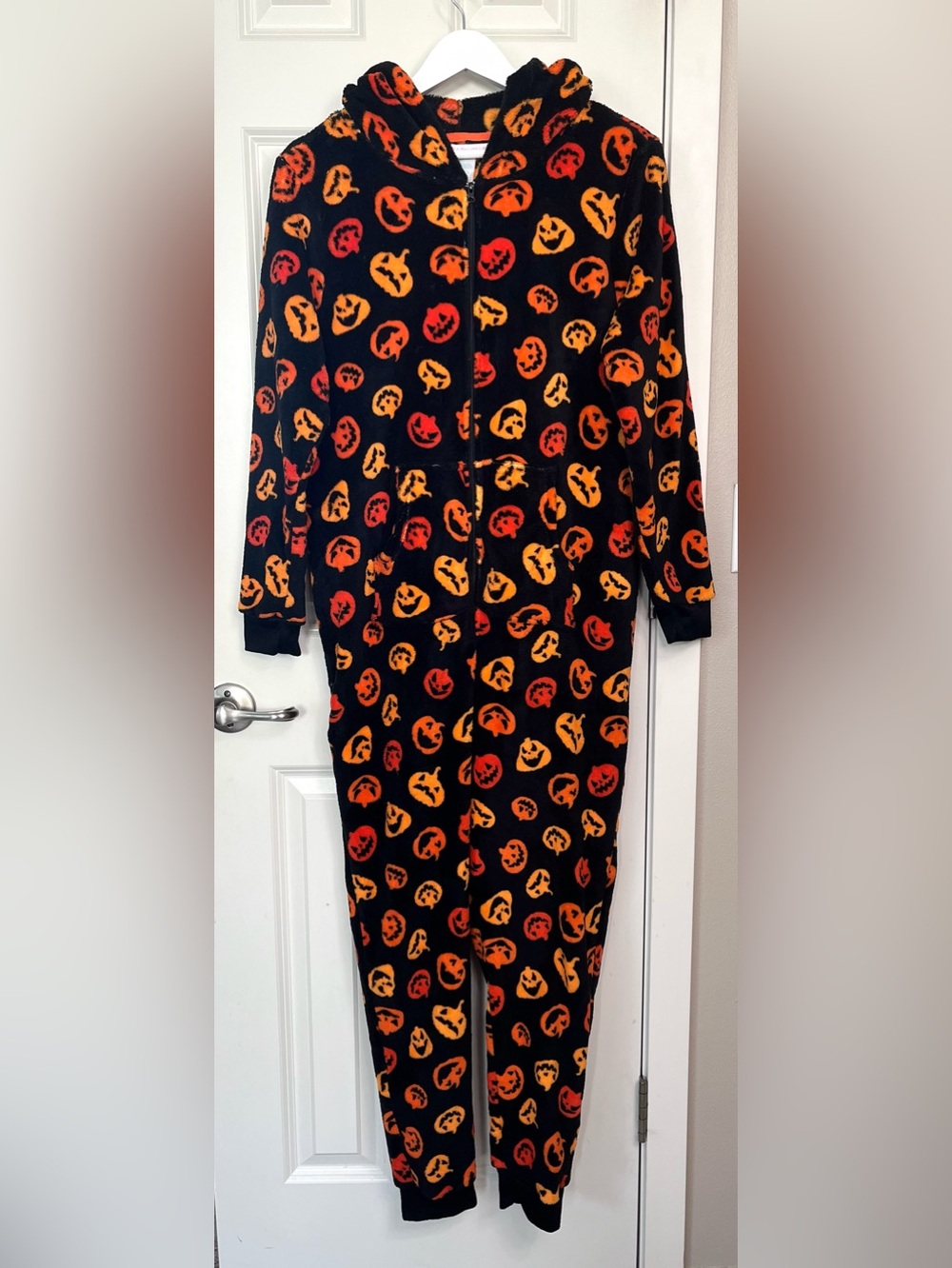 Pillow Talk Halloween Pumpkin Hooded Onesie